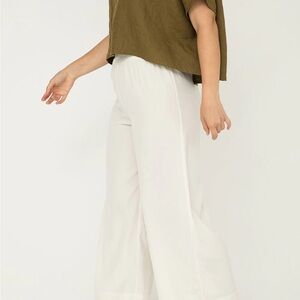 Elizabeth Suzann Florence Pant in Ivory Midweight Linen